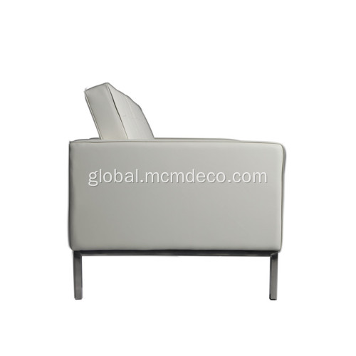 Pu Leather Sofa Florence Knoll White Genuine Leather 2 Seat Sofa Manufactory